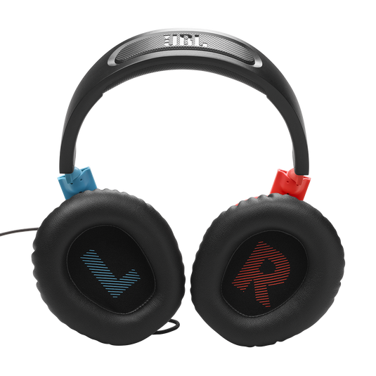 JBL Quantum 100N - Blue / Red - Wired over-ear gaming headset with detachable mic - Detailshot 1 image number null